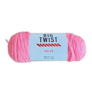 Big Twist Value Yarn, Cotton Candy, 4 - Worsted, 6 oz 380 yds 100% Acrylic - New
